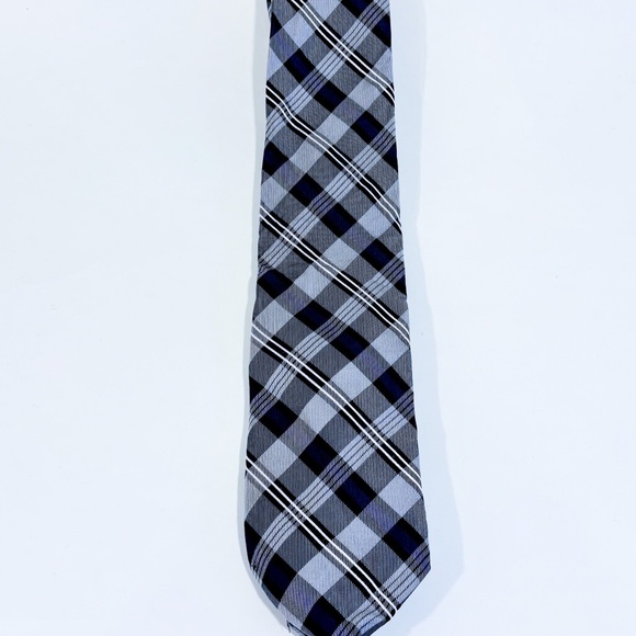 NAUTICA Purple and grey plaid tie - Picture 2 of 5
